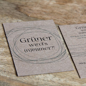 Visitenkarten Grüner wird's (n)immer?!